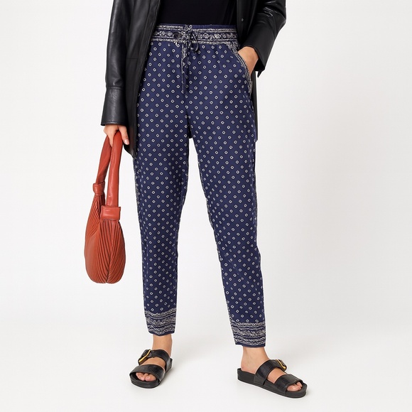Isabel Marant Étoile Women’s Pants Size 38 US 6 Boho Floral Blue - Picture 1 of 12